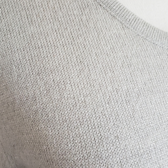 REBECCA MALONE/CREW NECK SWEATER/SILVER GRAY/ SZ L - Picture 5 of 9